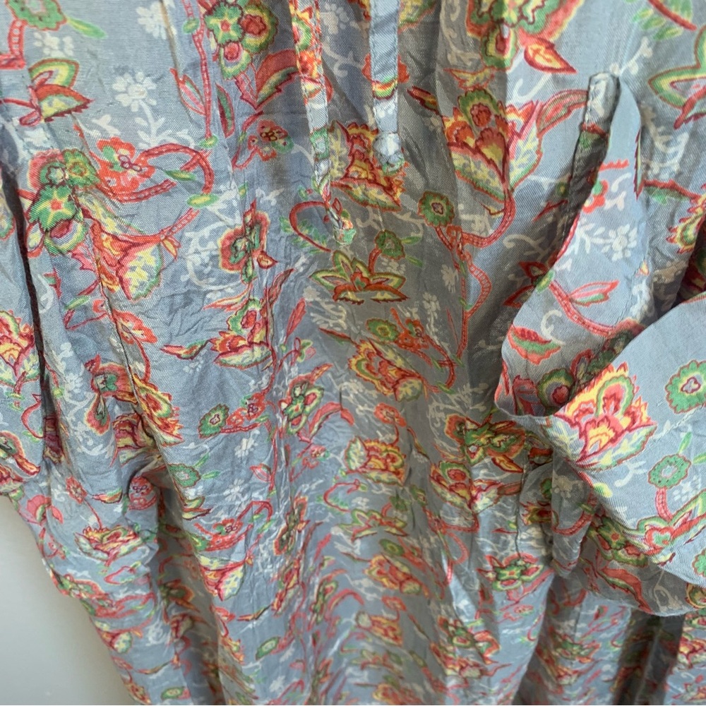 The Masai Clothing Co Smocked Pocket Front Floral Drawstring Midi Sun Dress - Picture 6 of 12